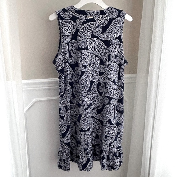 MICHAEL Michael Kors Navy and White Paisley Dress - Picture 8 of 13